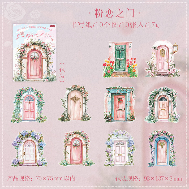 10pcs door sticker pack (MLS25040201)