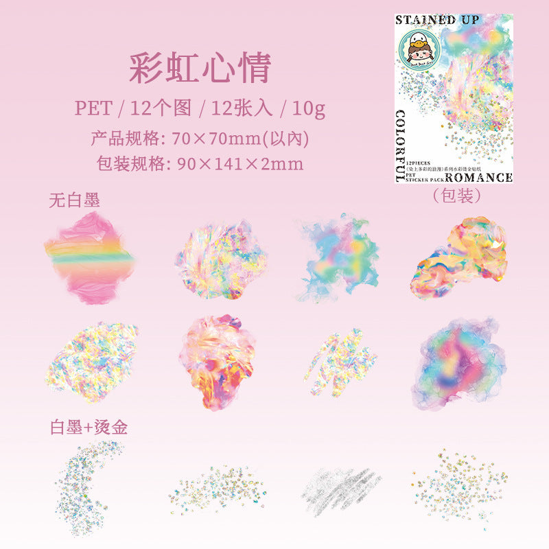 12pcs color sticker pack (MLS25040807)