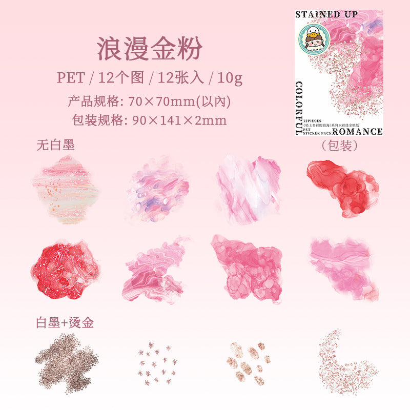 12pcs color sticker pack (MLS25040807)