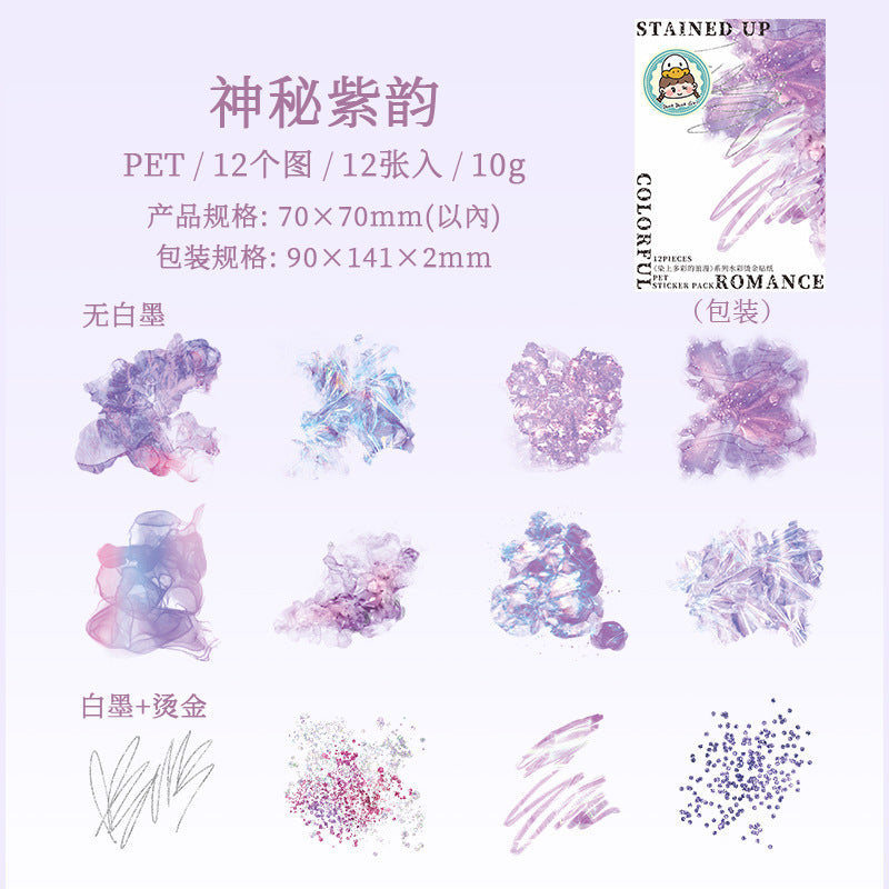 12pcs color sticker pack (MLS25040807)