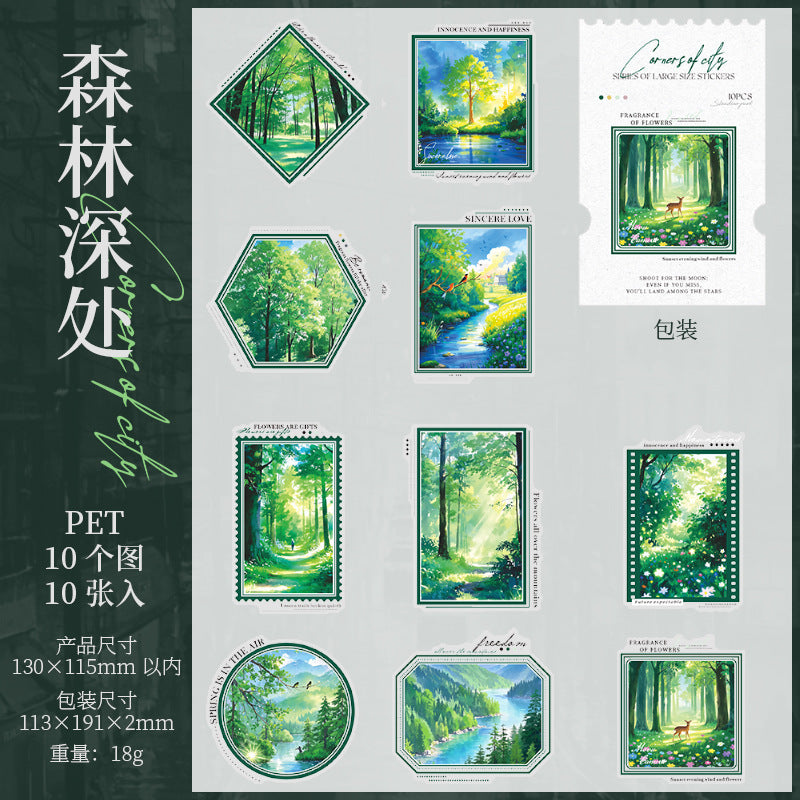 10pcs city sticker pack (MLS25040904)