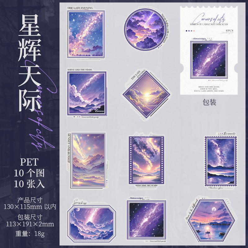 10pcs city sticker pack (MLS25040904)