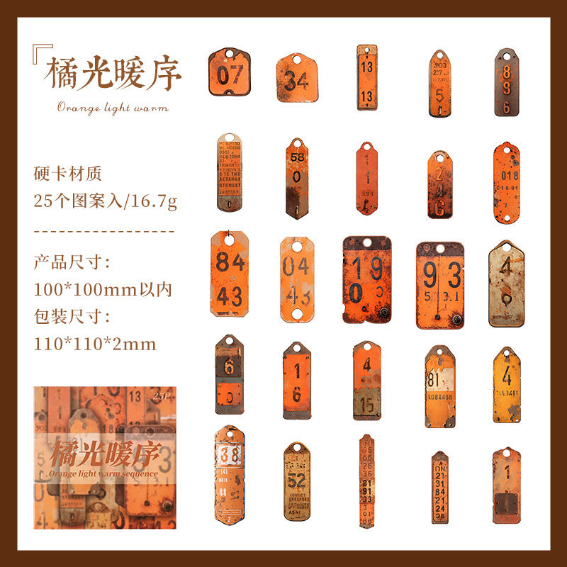 25pcs vintage card sticker pack (MLS25041506)