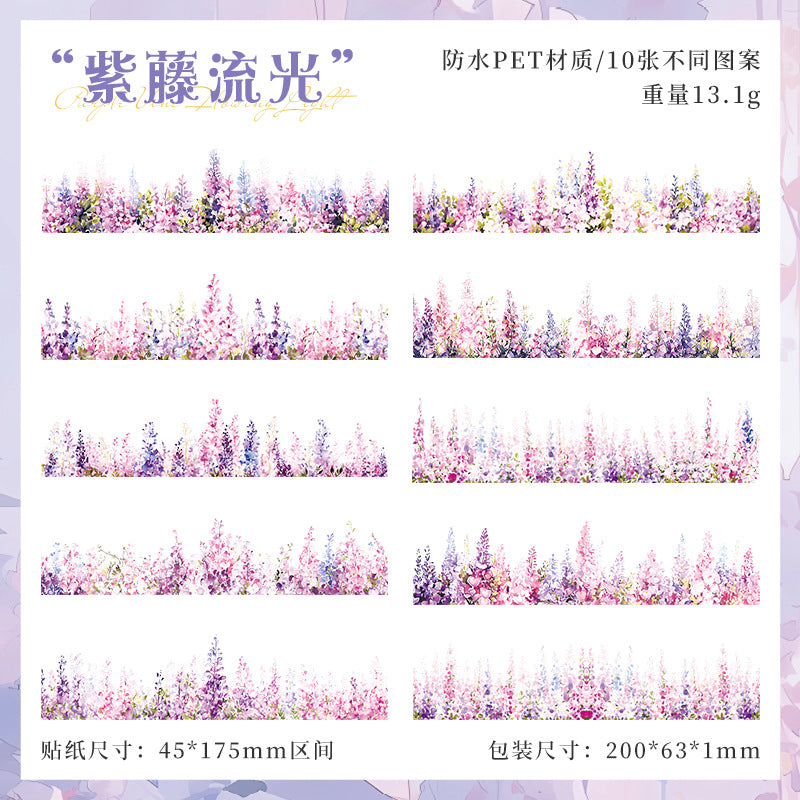 10pcs flower sticker pack (MLS25041901)