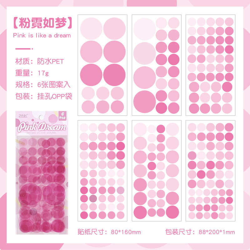 6pcs dot sticker pack (MLS25041902)