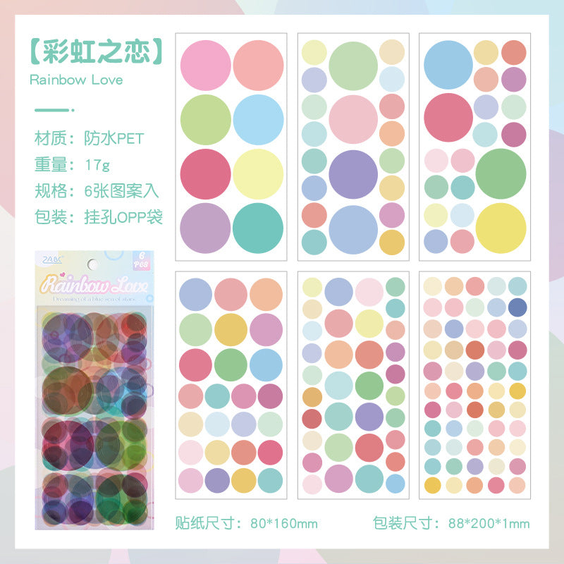 6pcs dot sticker pack (MLS25041902)