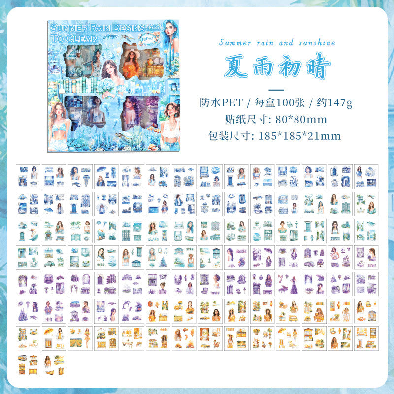 100pcs season sticker box (MLS25042308)