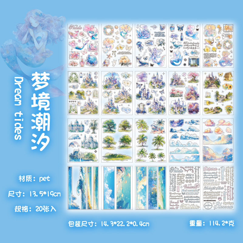 20pcs nature sticker book (MLTZB25042301)
